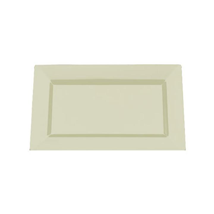 7.5in. Ivory Rectangle Plates (10)