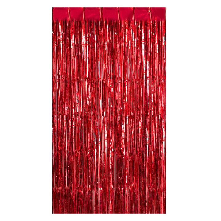 Red Foil Fringe Curtain 10