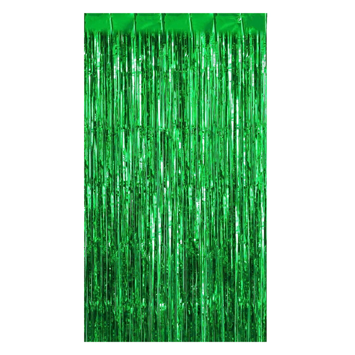 Green Foil Fringe Curtain 10