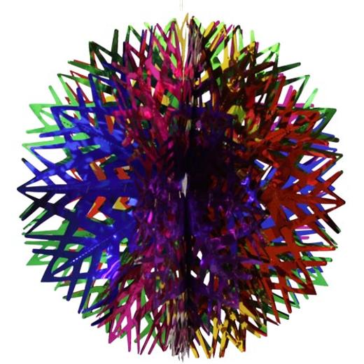 Alternate image of 16in. Multi Colored Foil Ball Decoration