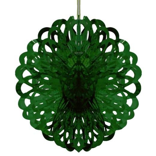 Main image of 8in. Dark Green Foil Ball Decoration