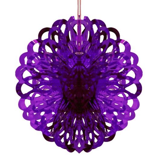 8in. Purple Foil Ball Decoration