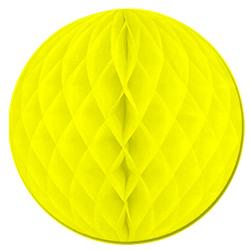 19in. Yellow Honeycomb Ball