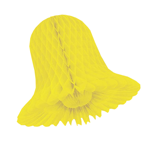 Main image of 9 In. Yellow Honeycomb Tissue Bell