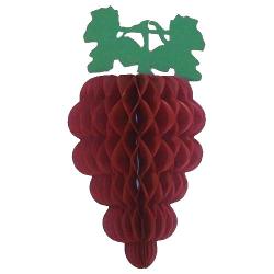 18in. Burgundy Grapes Tissue Decoration