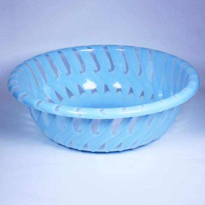 12.5in. Blue Marble Plastic Basin