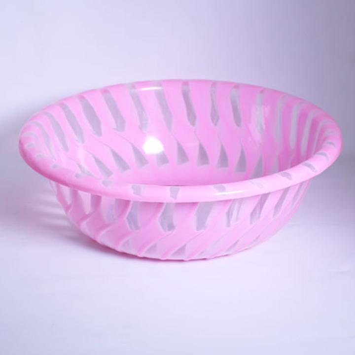 12.5in. Pink Marble Plastic Basin
