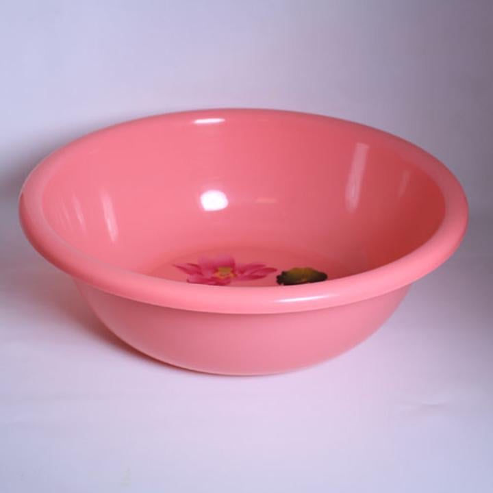 12.5in. Coral Flowers Plastic Basin