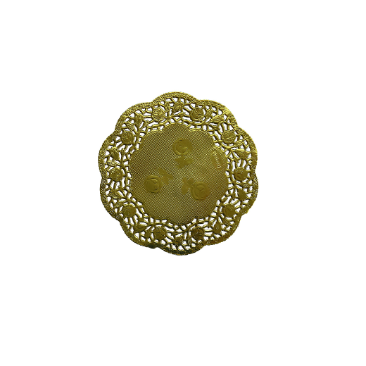 Main image of 4.5 In. Round Gold Foil Doilies - 20 Ct.