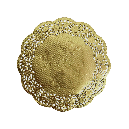 Main image of 6.5 In. Round Gold Foil Doilies - 15 Ct.