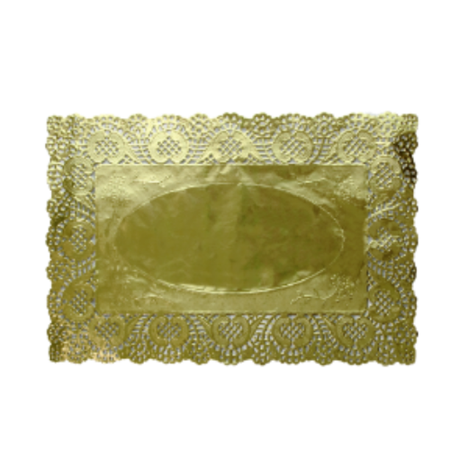 Main image of 10 In. x 14.5 In. Gold Foil Doilies - 4 Ct.