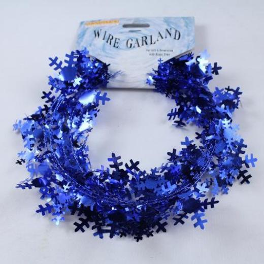 Main image of Blue Snowflake Wire Garland