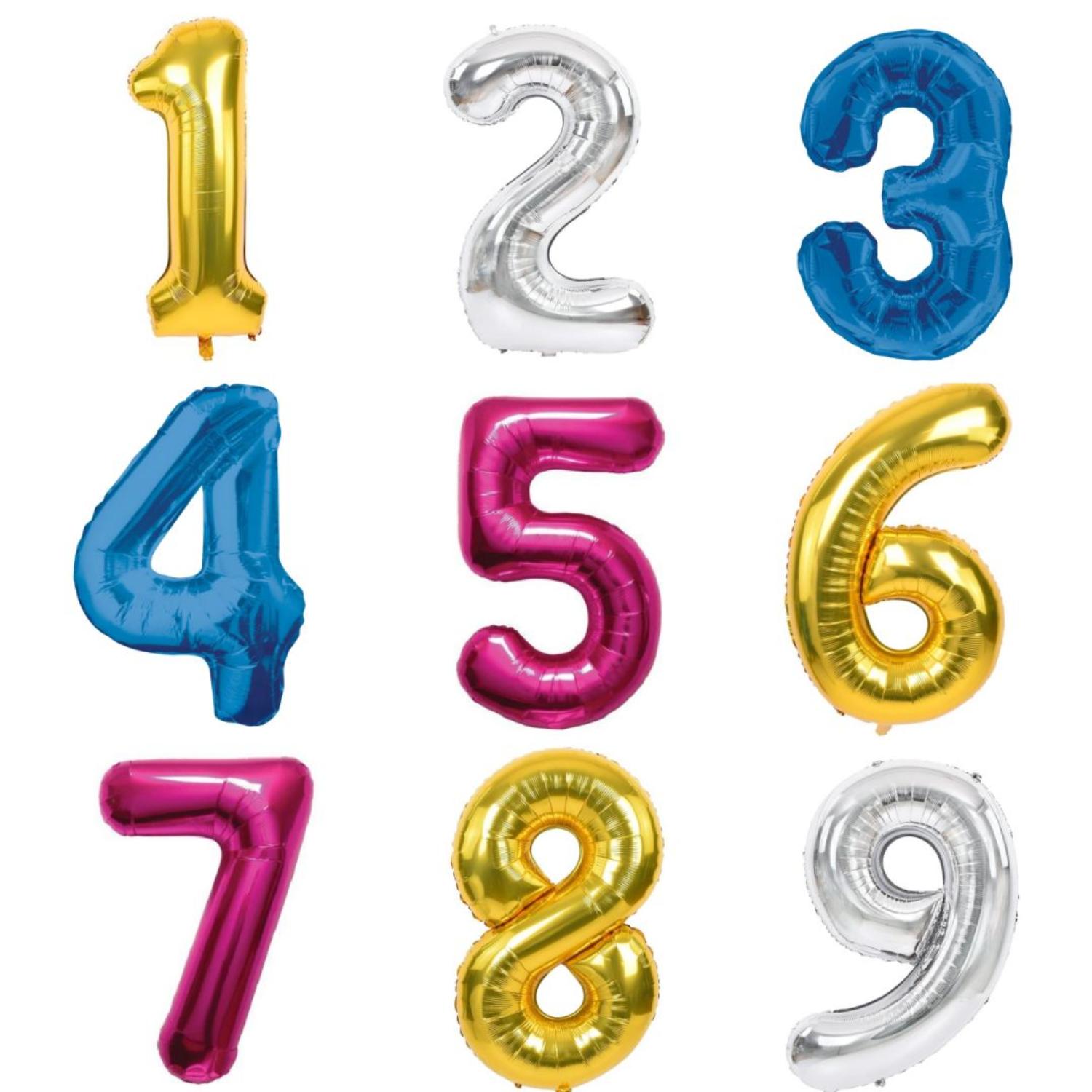 34 in. Number Mylar Balloons