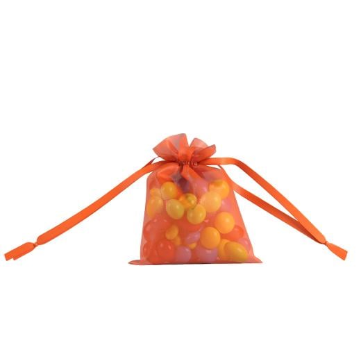Main image of 4in. x 5in. Orange Sheer Organza Pouch (12)