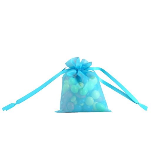 Main image of 4in. x 5in. Turquoise Sheer Organza Pouch (12)