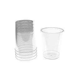 1 Oz. Clear Plastic Shot Glasses - 50 Ct.