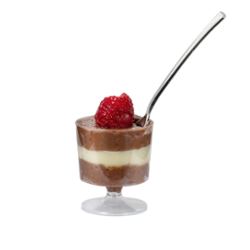 2 oz. Clear Stemmed Mousse Cup - 20 count
