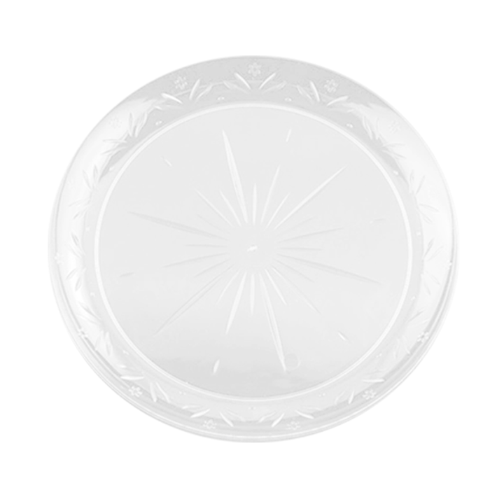 Clear Scrollware 9in. Plates -Catering Pack (250)