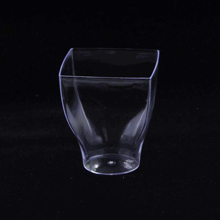 Clear Square Flared Mousse Cups (10)