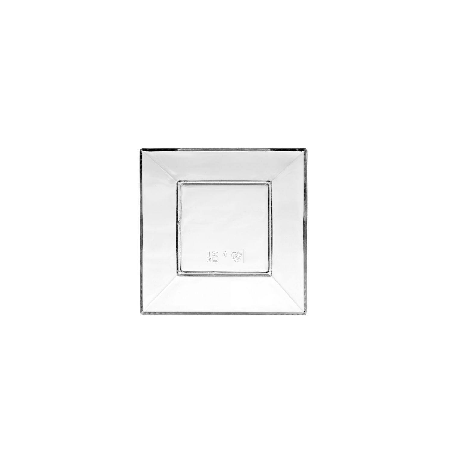 Clear Square Miniature Plates - 20 ct.