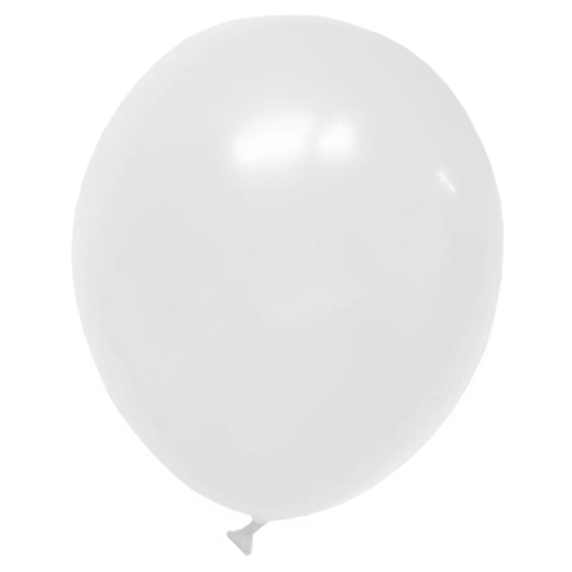 12 In. White Latex Balloons - 10 Ct.