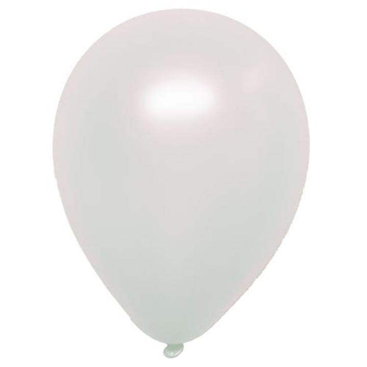 12 In. White Pearlized Balloons - 10 Ct.