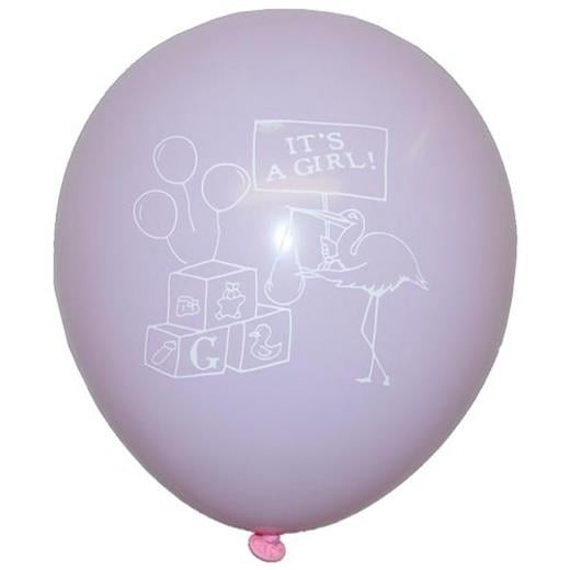 Alternate image of 12 In. "It's a Girl" Latex Balloons - 10 Ct.