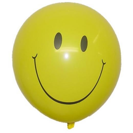 12 In. "Smiley Face" Latex Balloons - 10 Ct.