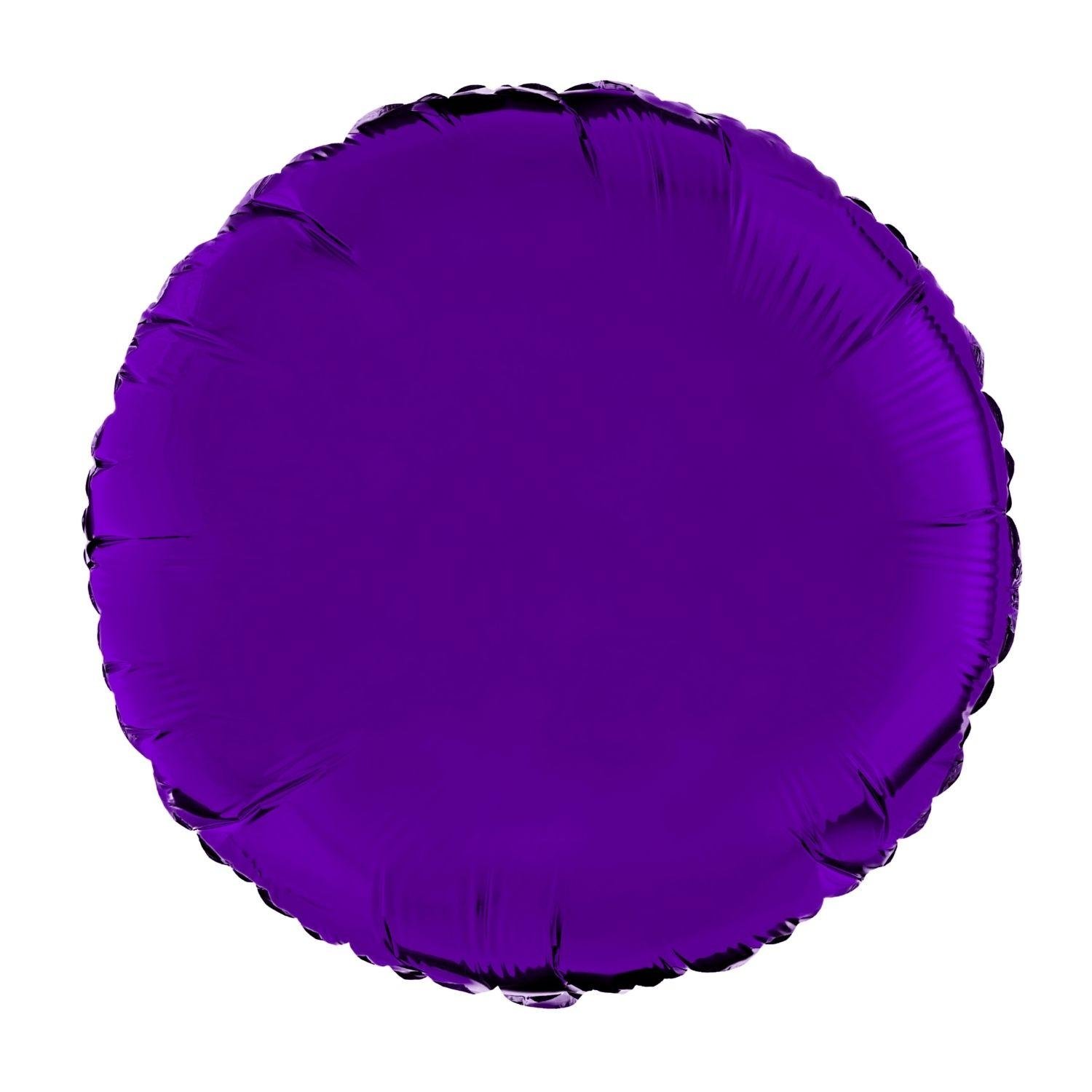 18 In. Purple Round Mylar Balloon