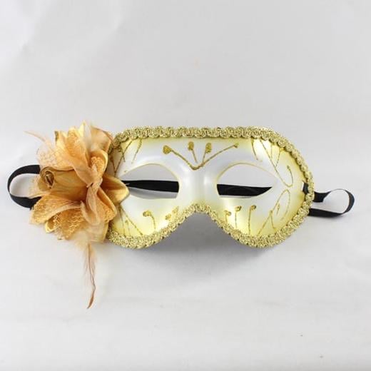 Main image of Gold Venetian Flower Masks