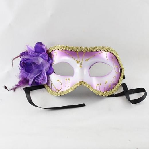 Purple Venetian Flower Masks