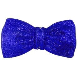 7in. Blue Glitter Bow Ties (12)