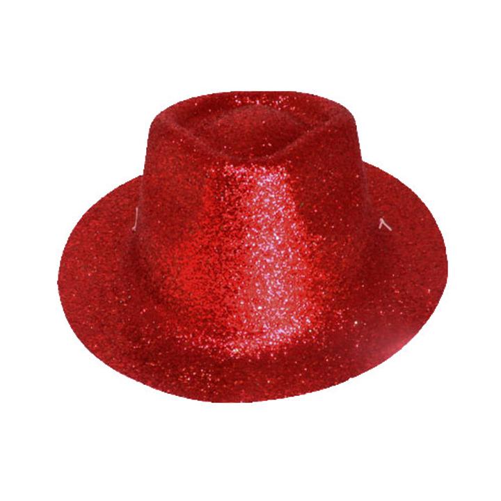 Mini Red Glitter Novelty Hat