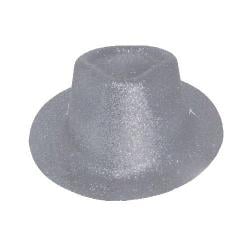 Mini Silver Glitter Novelty Hat