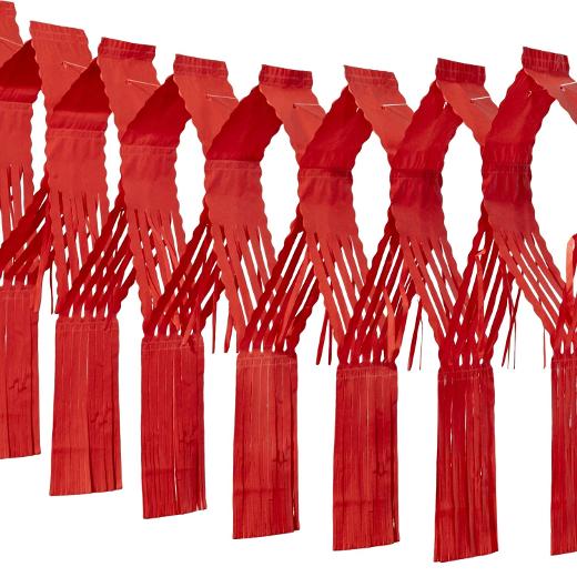 Main image of Red Drop Fringe Garland 20in. x 12'