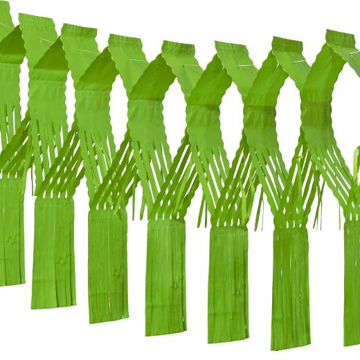 Main image of Lime Green Drop Fringe Garland 20in. x 12'