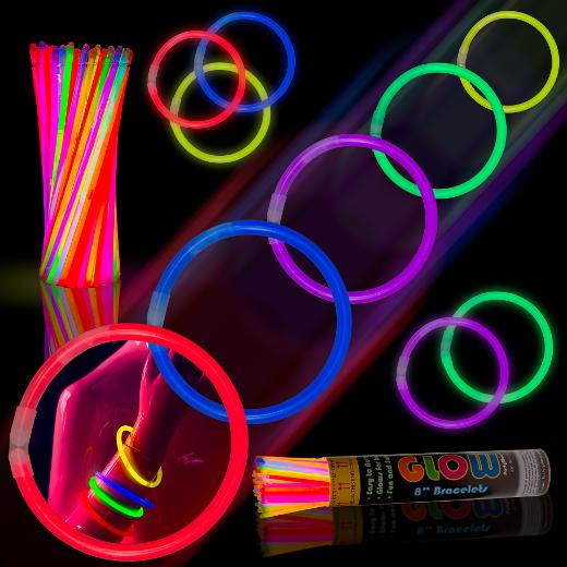 Alternate image of 8 Inch. Glow Sticks Bracelets Neon Colors - 1000 Count