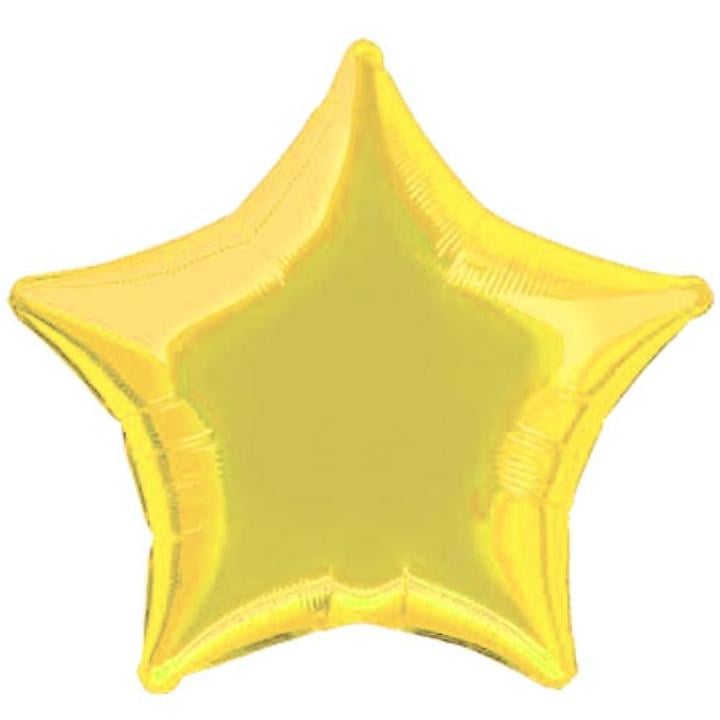 18 In. Yellow Star Mylar Balloon
