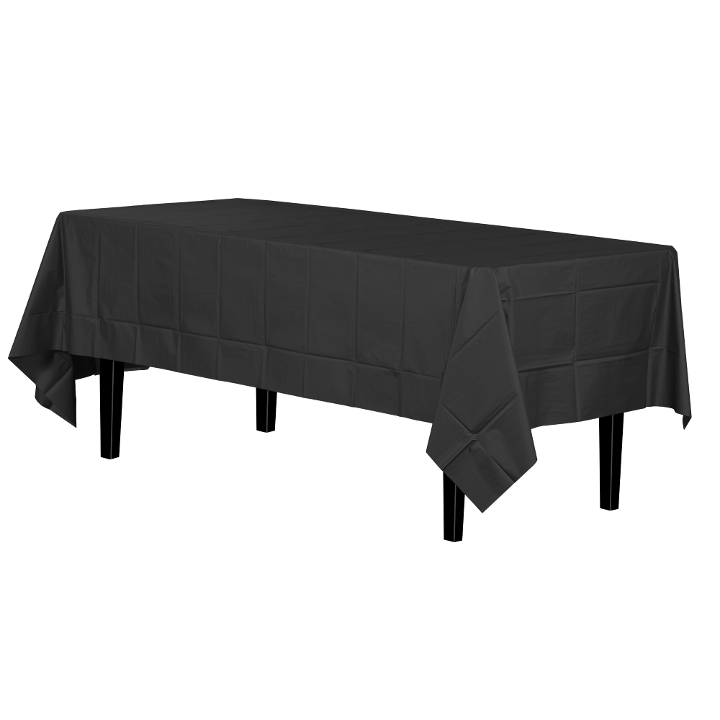 Black Plastic Table Cover (Case of 48)