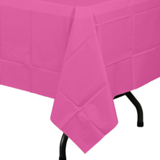 Alternate image of Cerise plastic table cover (Case of 48)