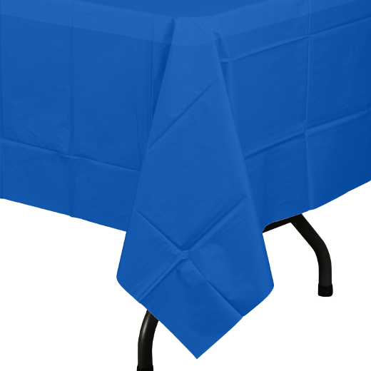 Alternate image of Dark Blue plastic table cover (Case of 48)