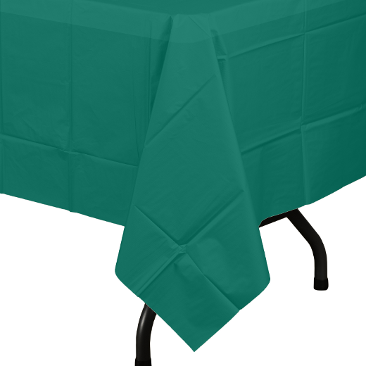 Alternate image of Dark Green plastic table cover (Case 0f 48)