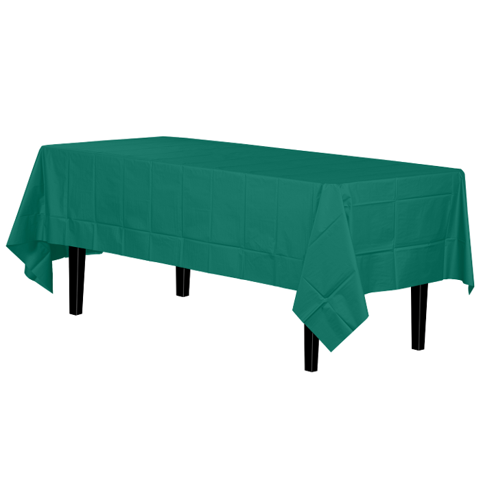 Dark Green plastic table cover (Case 0f 48)