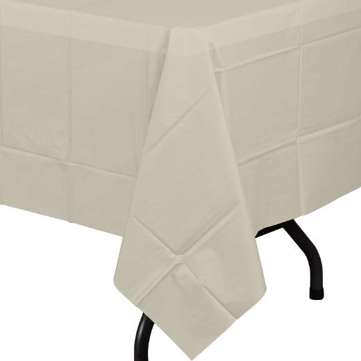 Alternate image of Ivory plastic table cover (Case of 48)
