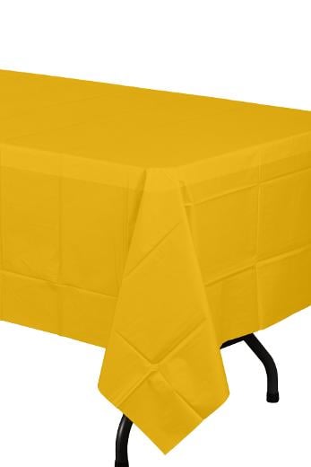 Alternate image of Yellow plastic table cover