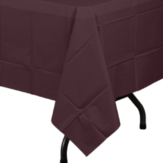Alternate image of Brown plastic table cover (Case of 48)