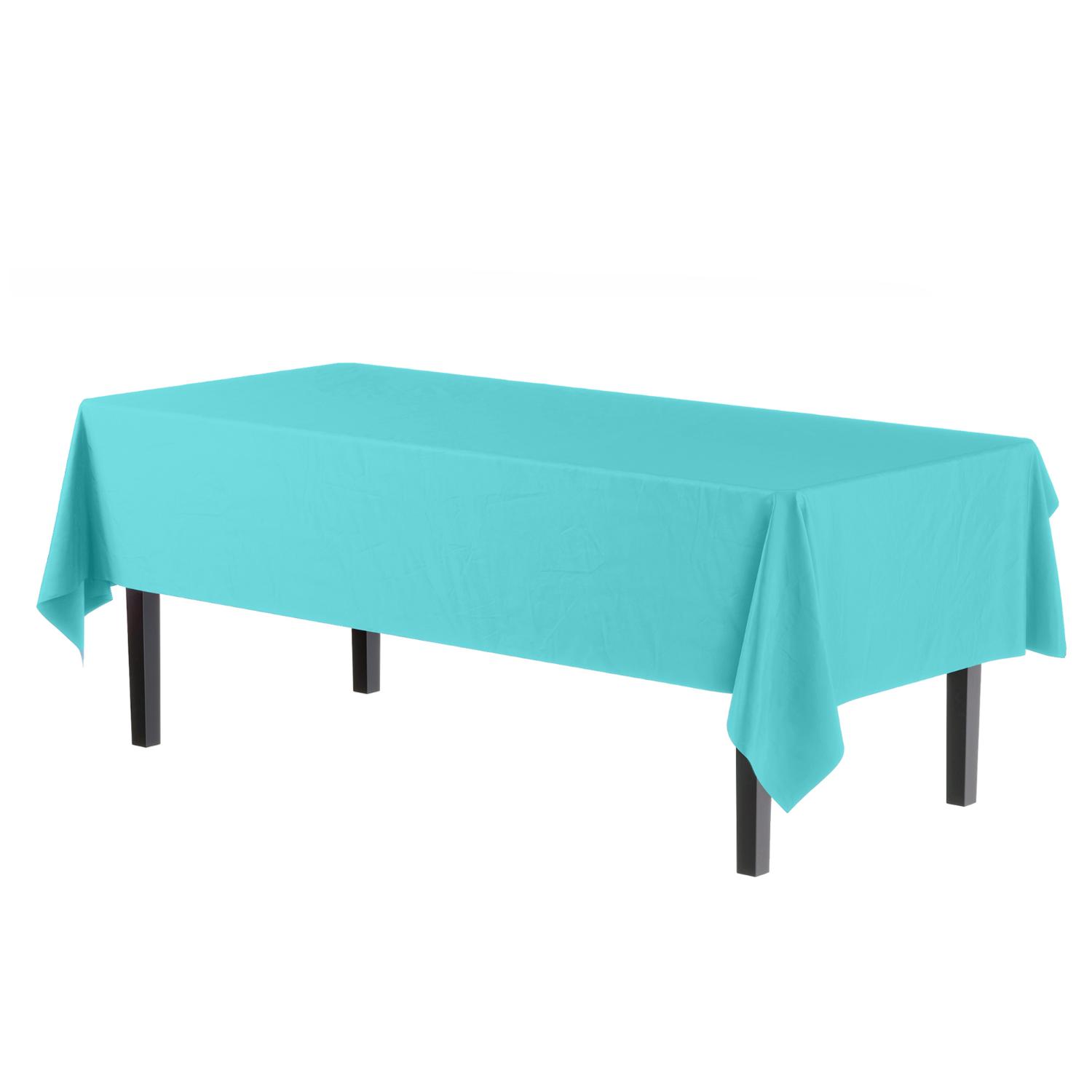 Premium Aqua Blue Table Cover - 96 Ct.