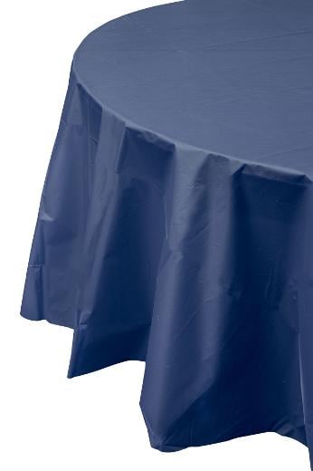 Alternate image of Navy Blue Round plastic table cover (Case of 48)