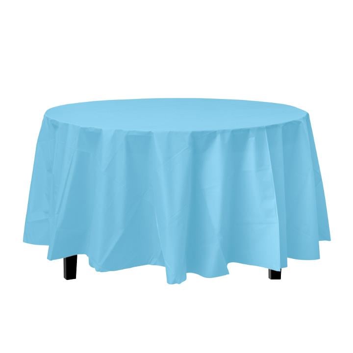 Round Sky Blue Table Cover