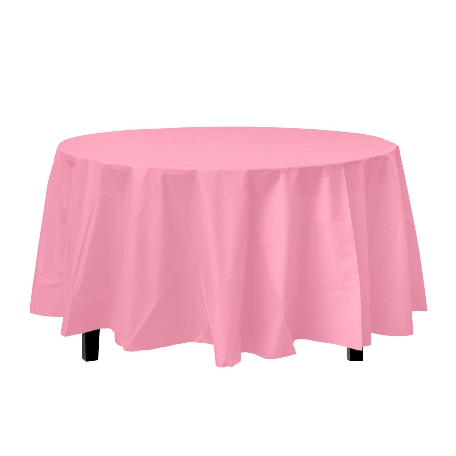 *Premium* Round Pink table cover (Case of 96)